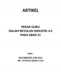 Image of Peran guru dalam revolusi industrin 4.0 pada abad 21