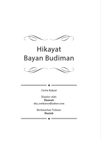 Image of Hikayat bayan budiman